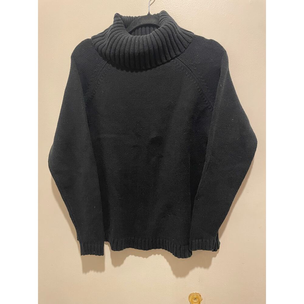 Eddie Bauer black chuncky turtle neck sweater large